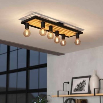 Eglo - Loftlampe 6xE27/40W/230V