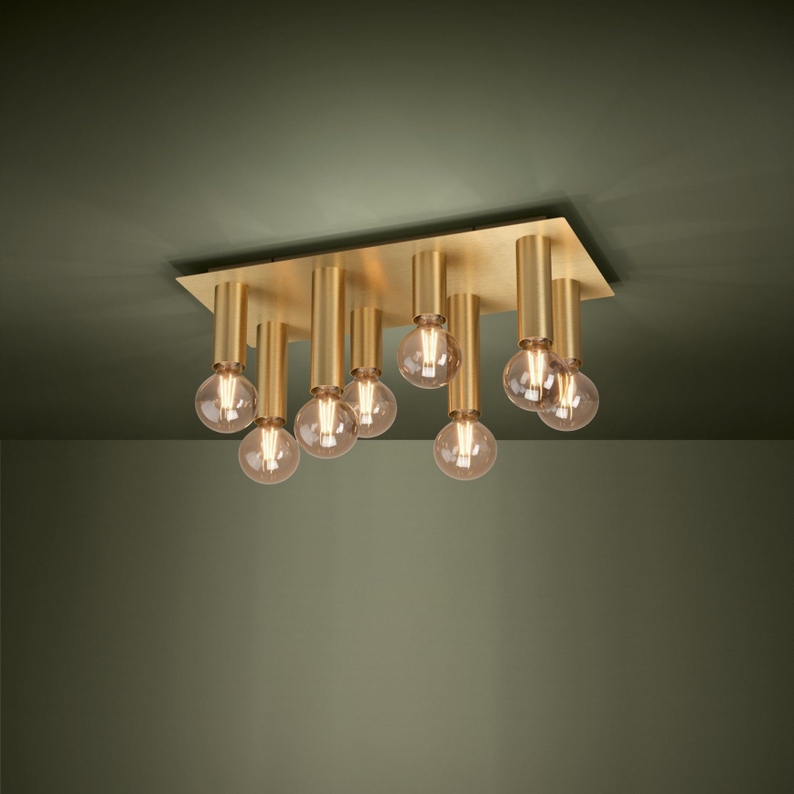Eglo - Loftlampe 8xE27/40W/230V guldfarvet