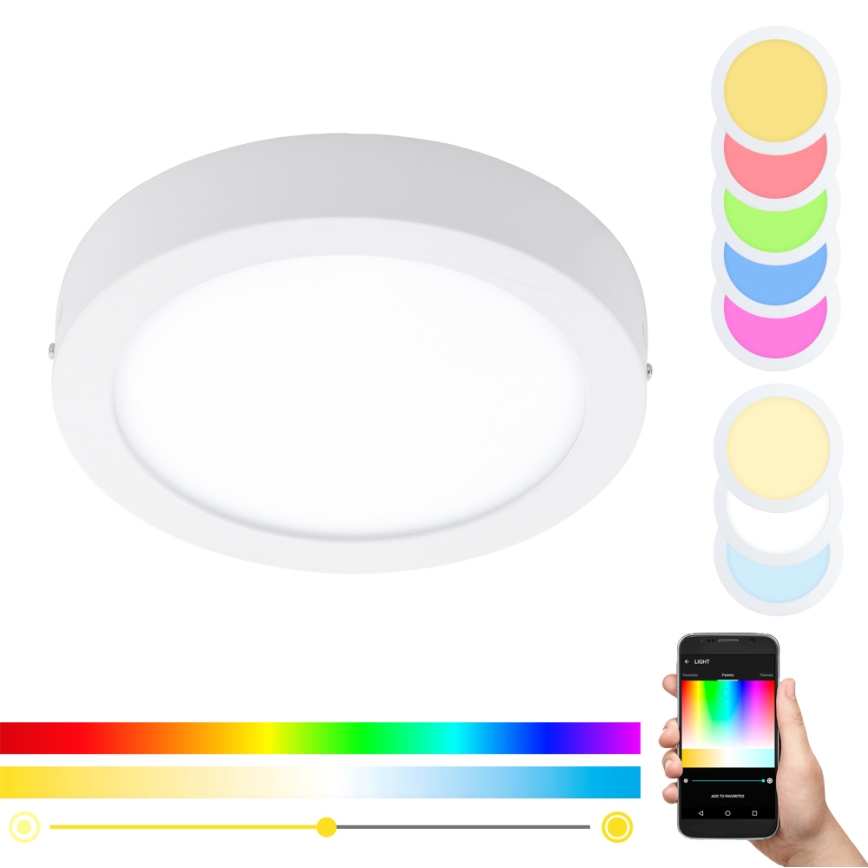 Eglo - Loftlampe m. RGBW-farver dæmpbar FUEVA-C LED/21W/230V