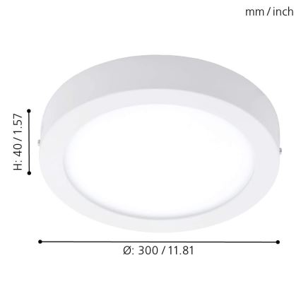 Eglo - Loftlampe m. RGBW-farver dæmpbar FUEVA-C LED/21W/230V