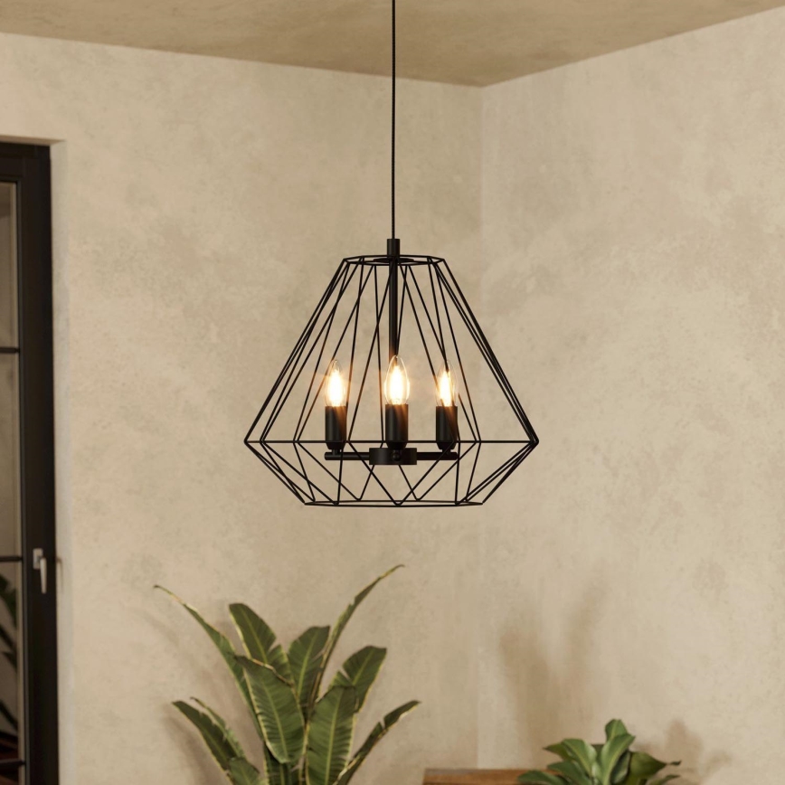 Eglo - Loftlampe med ledning 3xE14/40W/230V