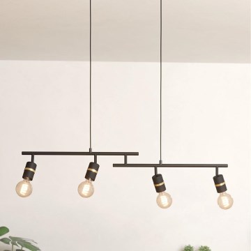 Eglo - Loftlampe med ledning 4xE27/10W/230V