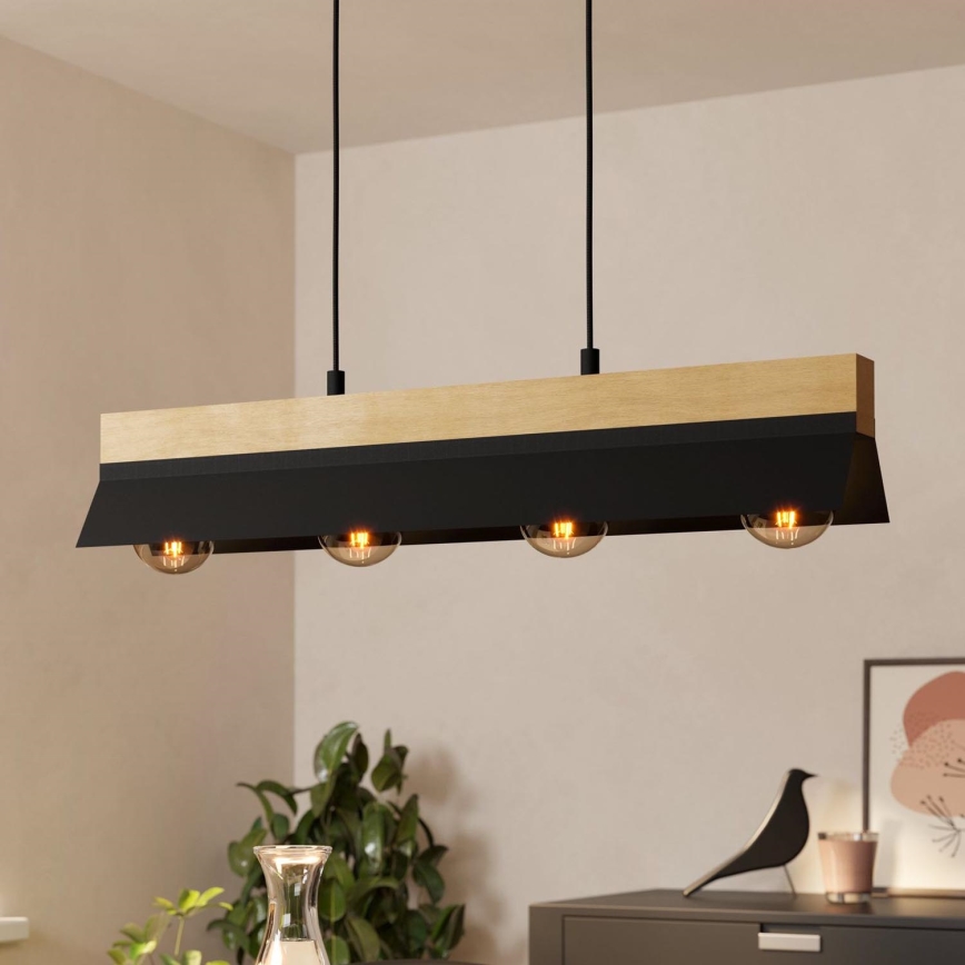 Eglo - Loftlampe med ledning 4xE27/40W/230V