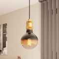 Eglo - Loftlampe på ledning 1xE27/40W/230V guld