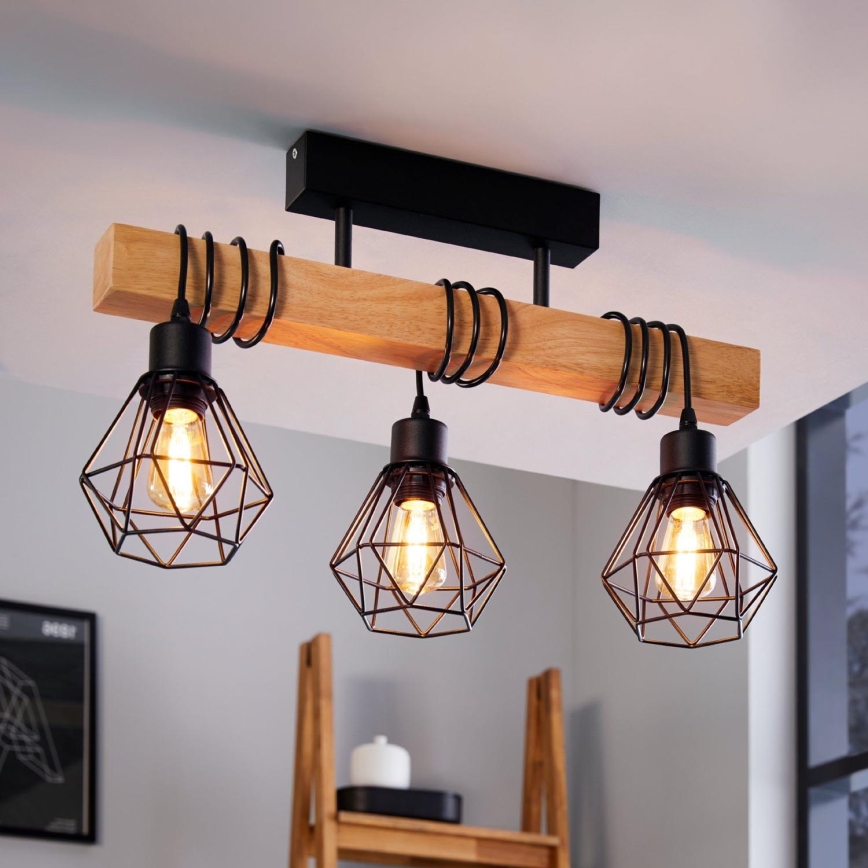 Eglo - Loftlampe TOWNSHEND 3xE27/60W/230V
