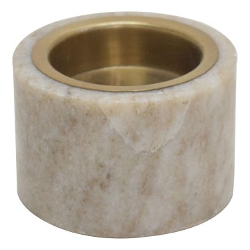 Eglo - Lysestage 4x6 cm marmor/beige