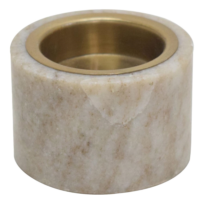 Eglo - Lysestage 4x6 cm marmor/beige