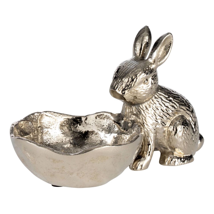 Eglo - Metaldekoration 12x20 cm hare med skål/skinnende krom