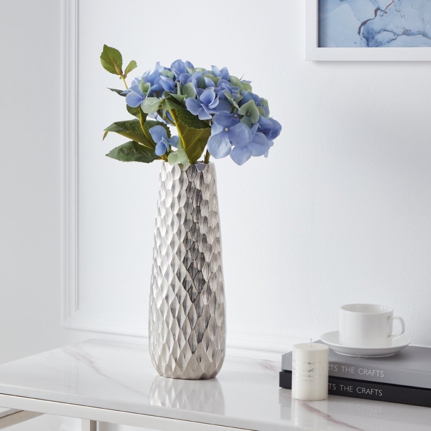 Eglo - Metalvase 31x12 cm sølvfarvet