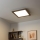 Eglo - Overflademonteret LED panel m. RGB-farver dæmpbart SALOBRENA-C WOOD LED/24W/230V 2700-6500K 49,5x49,5 cm mørkebrun + fjernbetjening