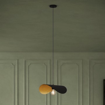 Eglo - Pendel 1xE27/40W/230V 53 cm sort/guldfarvet
