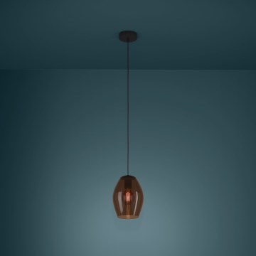Eglo - Pendel 1xE27/40W/230V brun