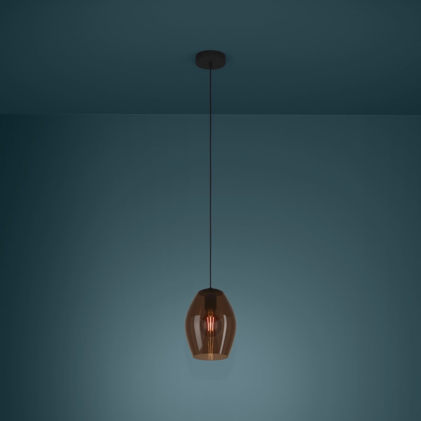 Eglo - Pendel 1xE27/40W/230V brun