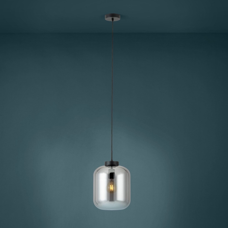 Eglo - Pendel 1xE27/40W/230V diameter 25 cm røget