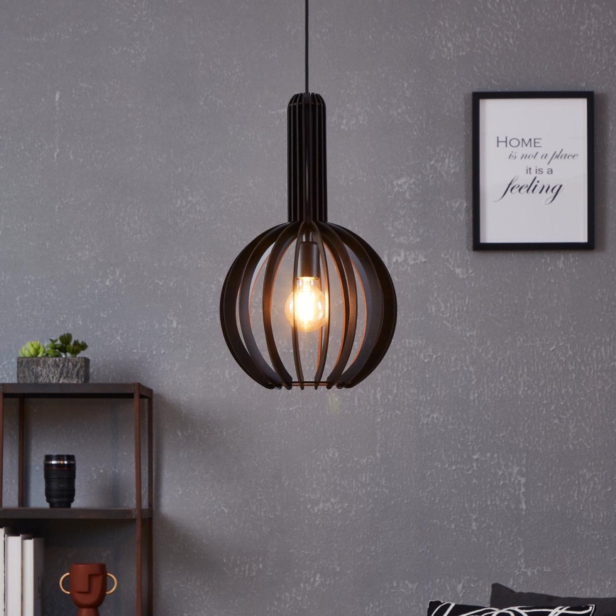Eglo - Pendel 1xE27/40W/230V diameter 31 cm sort