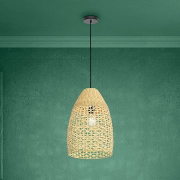 Eglo - Pendel 1xE27/40W/230V diameter 35 cm bambus