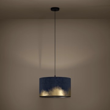 Eglo - Pendel 1xE27/40W/230V diameter 38 cm blå/guldfarvet