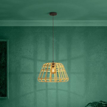 Eglo - Pendel 1xE27/40W/230V diameter 50 cm bambus