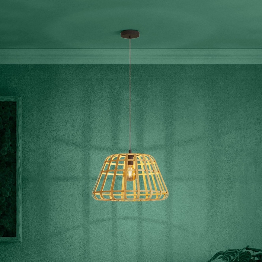 Eglo - Pendel 1xE27/40W/230V diameter 50 cm bambus