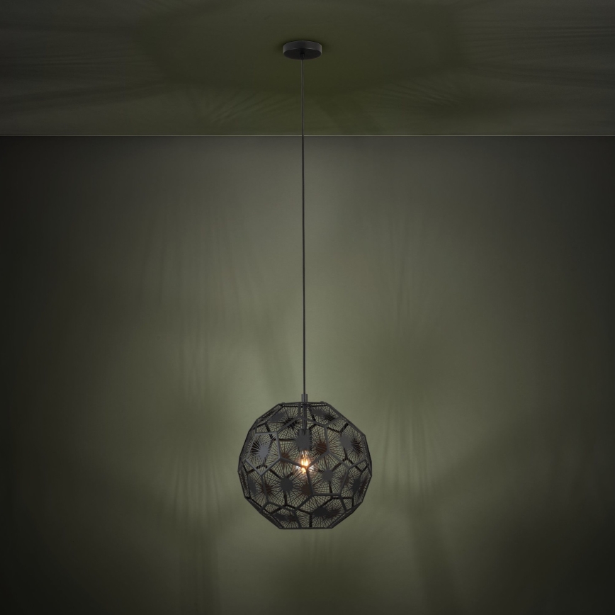 Eglo - Pendel 1xE27/60W/230V diameter 41 cm sort