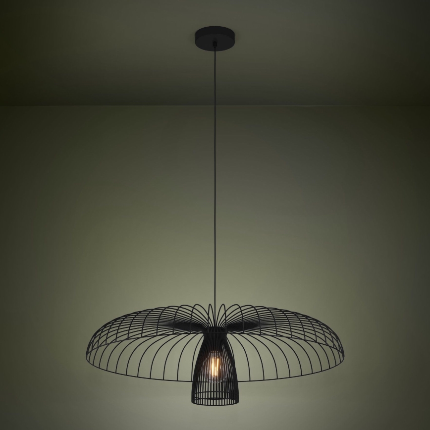 Eglo - Pendel 1xE27/60W/230V diameter 77 cm sort