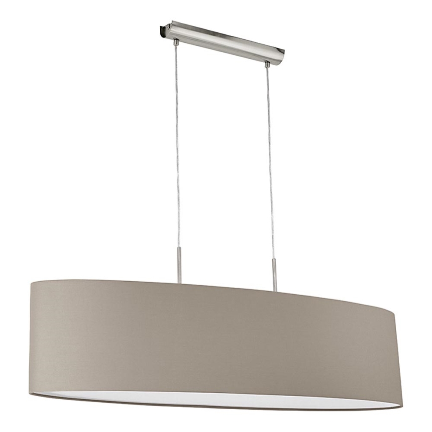 Eglo - Pendel 2xE27/60W/230V taupe