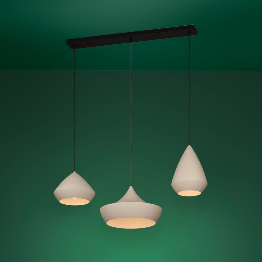 Eglo - Pendel 3xE27/28W/230V beige