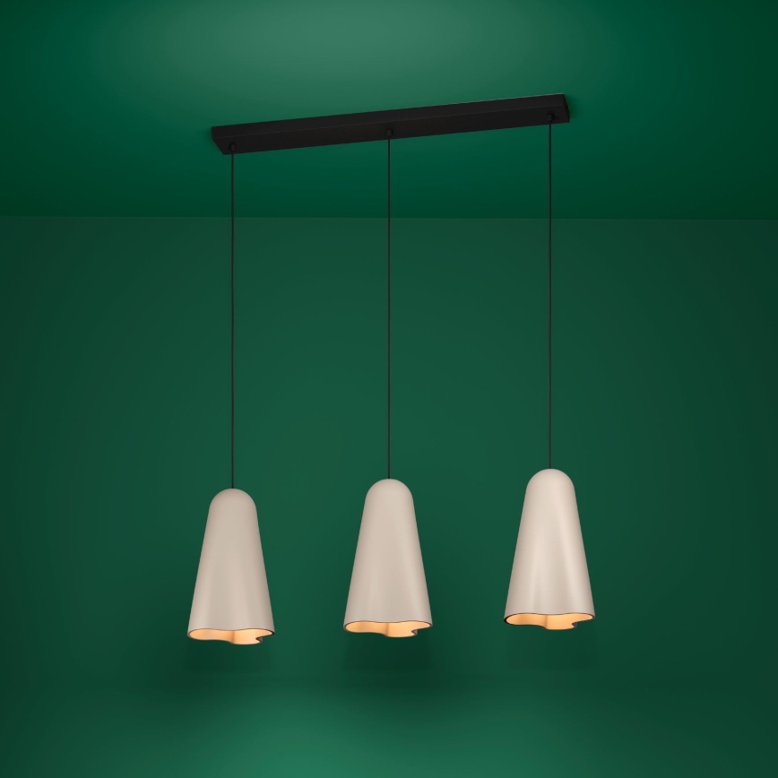 Eglo - Pendel 3xE27/40W/230V beige