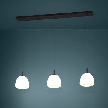 Eglo - Pendel 3xE27/40W/230V sort