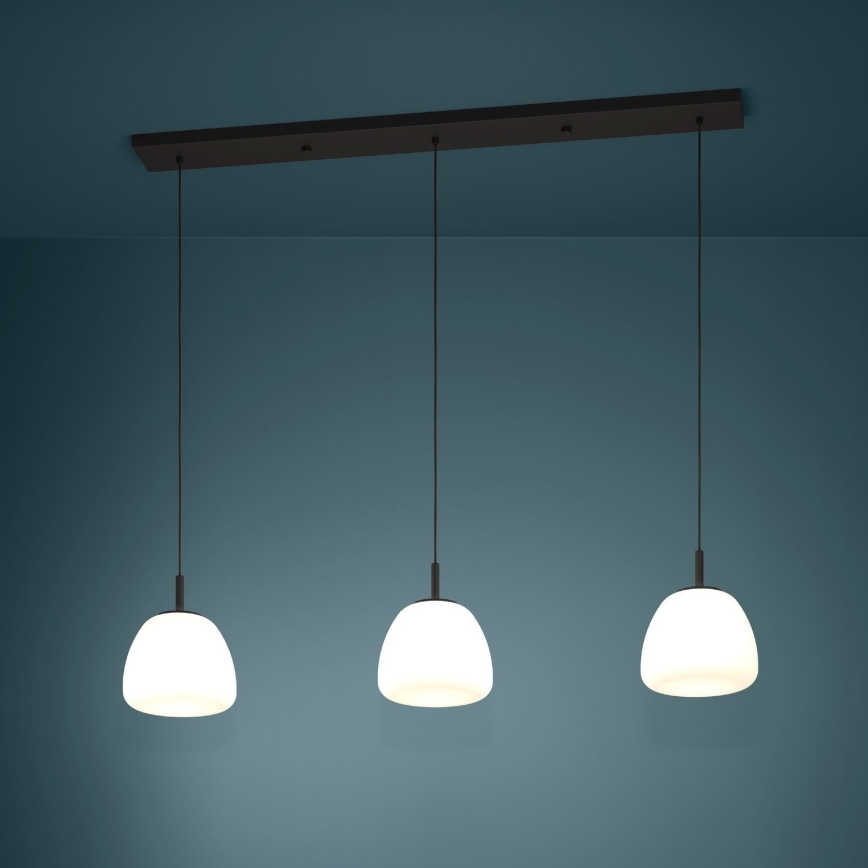 Eglo - Pendel 3xE27/40W/230V sort
