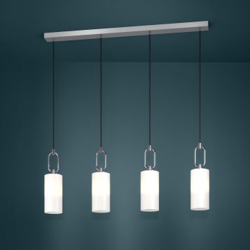 Eglo - Pendel 4xE27/40W/230V skinnende krom