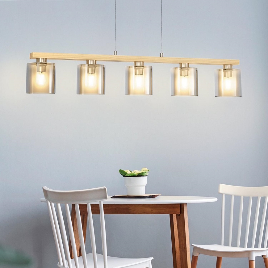 Eglo - Pendel 5xE27/28W/230V - FSC certificeret