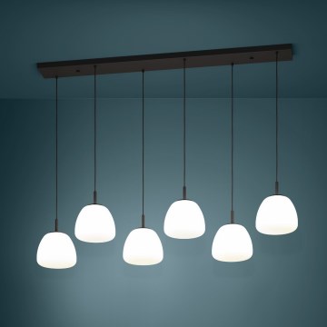 Eglo - Pendel 6xE27/40W/230V sort