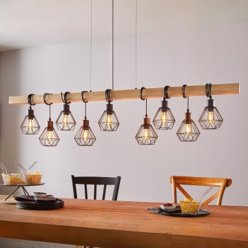 Eglo - Pendel på kabel TOWNSHEND 9xE27/60W/230V