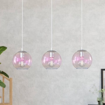 Eglo - Pendel på wire 3xE27/60W/230V poleret krom