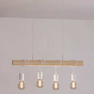 Eglo - Pendel TOWNSHEND 4xE27/60W/230V - FSC certificeret