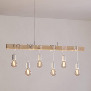 Eglo - Pendel TOWNSHEND 6xE27/60W/230V - FSC certificeret