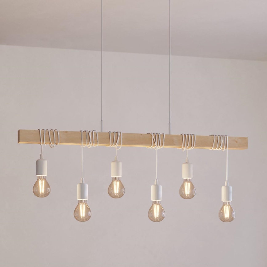 Eglo - Pendel TOWNSHEND 6xE27/60W/230V - FSC certificeret