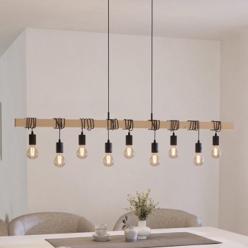 Eglo - Pendel TOWNSHEND 9xE27/60W/230V - FSC certificeret
