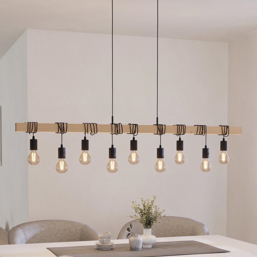 Eglo - Pendel TOWNSHEND 9xE27/60W/230V - FSC certificeret