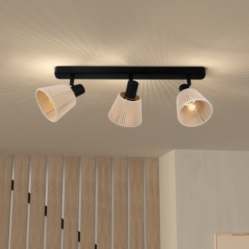 Eglo - Spotarmatur 3xE14/40W/230V beige/sort