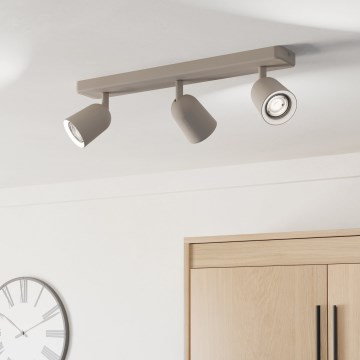 Eglo - Spotbelysning 3x GU10/10W/230V beige