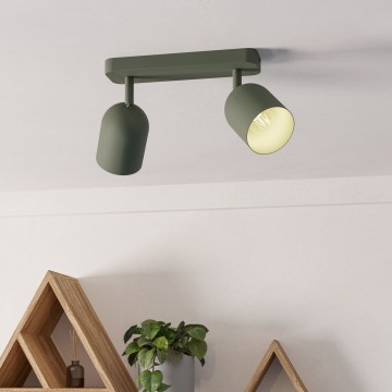 Eglo - Spotlampe 2xE14/40W/230V grøn