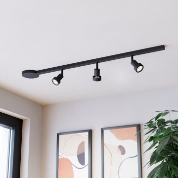 Eglo - Spotlampe 3xGU10/10W/230V sort