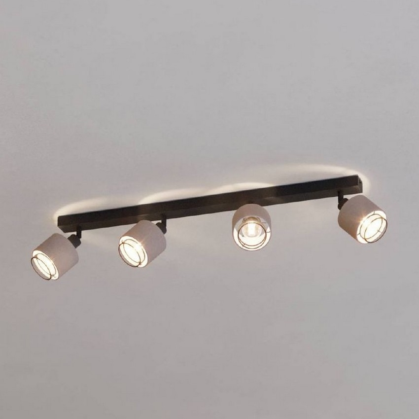 Eglo - Spotlampe 4xE14/40W/230V sort/beige