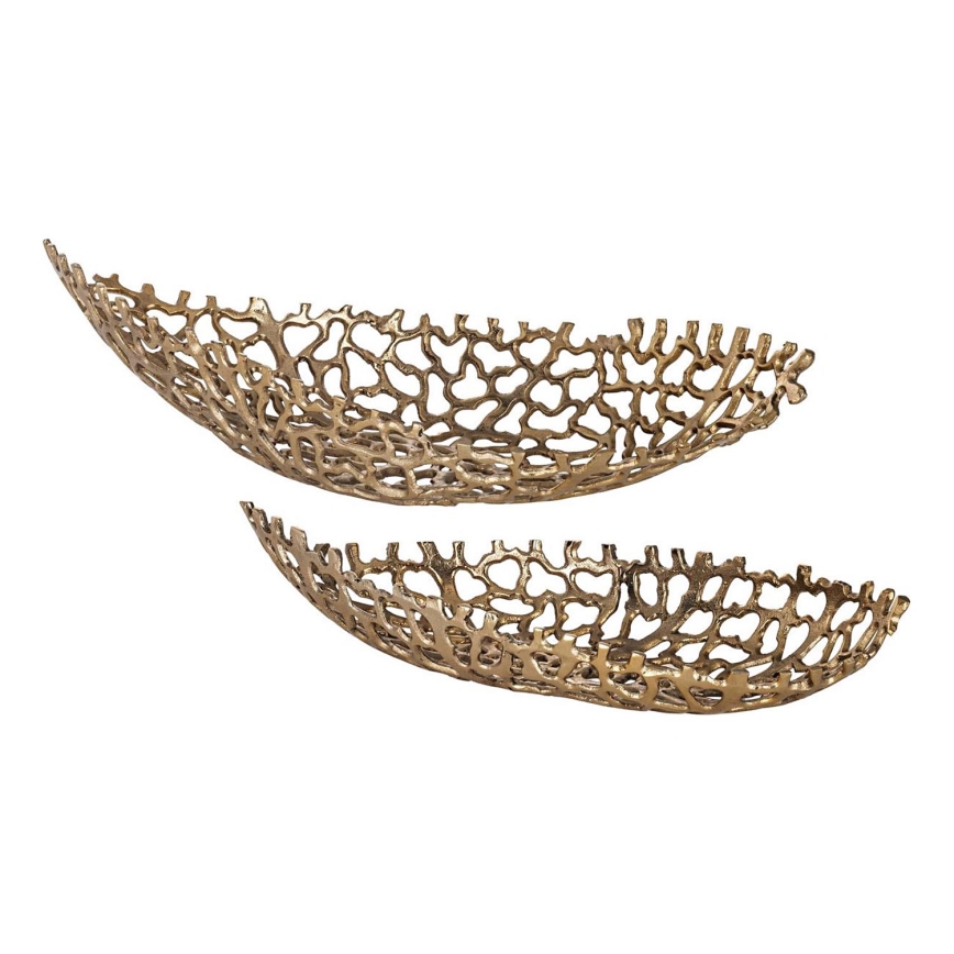 Eglo - SÆT 2x Dekorativ bakke 44/61 cm guldfarvet