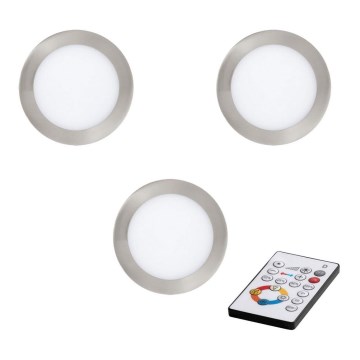 Eglo - SÆT 3x LED Dæmpbare indbygningsspot TINUS LED/11W/230V + fjernbetjening