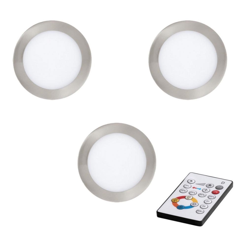 Eglo - SÆT 3x LED Dæmpbare indbygningsspot TINUS LED/11W/230V + fjernbetjening