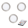 Eglo - SÆT 3x LED Dæmpbare indbygningsspot TINUS LED/17W/230V + fjernbetjening