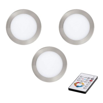 Eglo - SÆT 3x LED Dæmpbare indbygningsspot TINUS LED/6W/230V + fjernbetjening